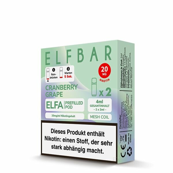 ELFA CP Prefilled Pod- Cranberry Grape