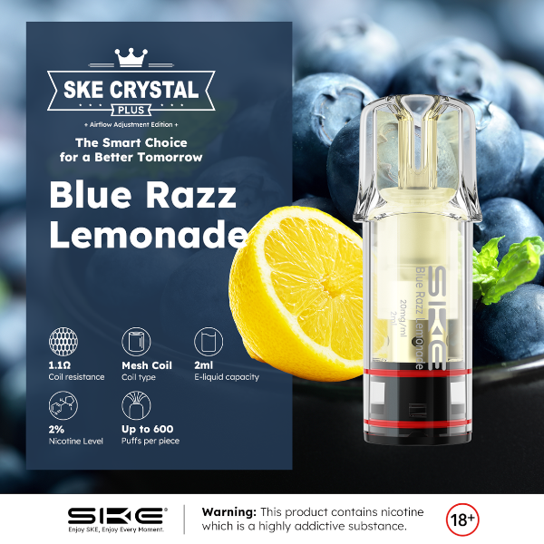 Crystal Plus Pods - Blue Razz Lemonade