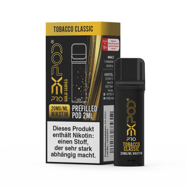 Expod Pro POD 20mg - Gold Series - Tobacco Classic