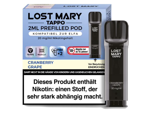 Lost Mary - Tappo Pod Cranberry Grape 20 mg/ml (2 Stück pro Packung)