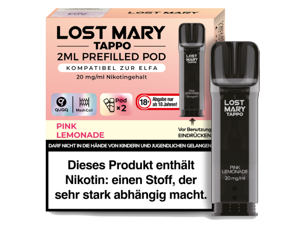 Lost Mary - Tappo Pod Pink Lemonade 20 mg/ml (2 Stück pro Packung)