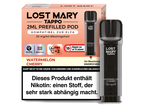 Lost Mary - Tappo Pod Watermelon Cherry 20 mg/ml (2 Stück pro Packung)