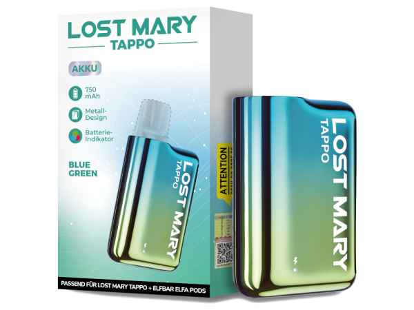 Lost Mary - Tappo Akku 750 mAh blau-grün