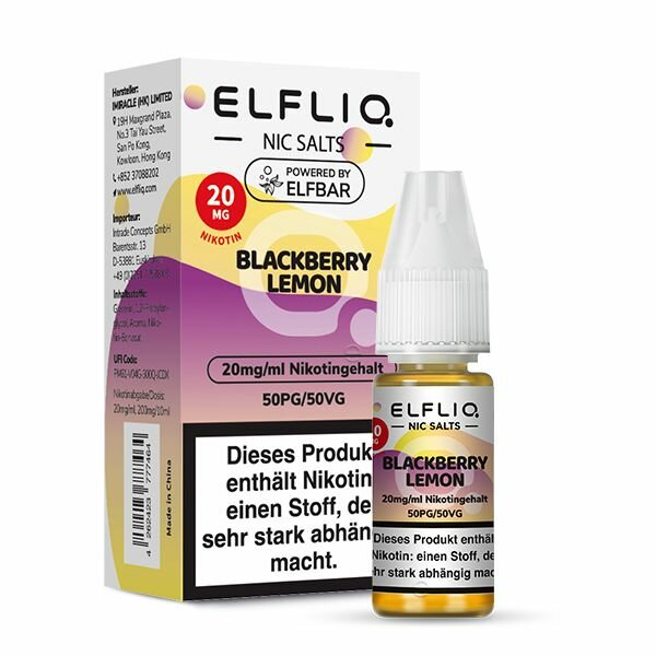 Elfliq by Elfbar Blackberry Lemon10mg