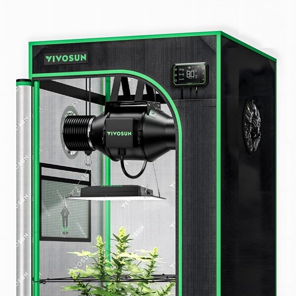 VIVOSUN Growbox Komplettset - 120 x 120 x 200 cm