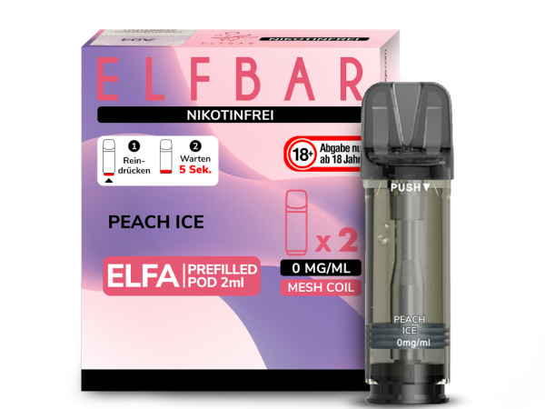 ELFA CP Prefilled Pod - Peach Ice 0mg